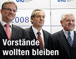 Flughafen Wien AG-Vorstandsdirektoren Gerhard Schmid, Herbert Kaufmann und Ernest Gabmann