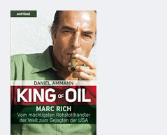 © Orell Fuessli Buchcover von "King of Oil" mit einem Foto von Marc Rich mit Zigarre