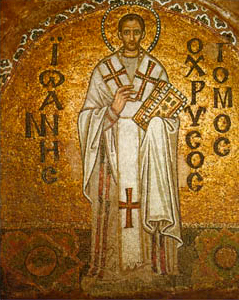 Mosaik Johannes Chrysostumus Hagia Sophia Istanbul