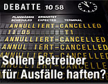 Anzeigetafel an einem Flughafen