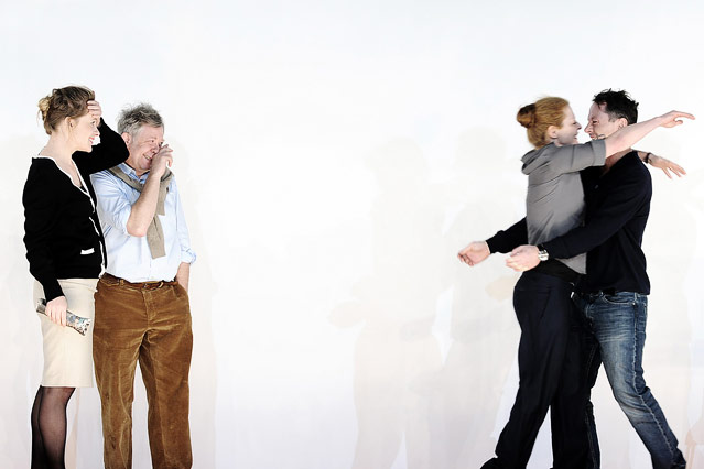 © Reinhard Werner, Burgtheater Caroline Peters (Karen), Tilo Nest (Frank), Christiane von Poelnitz (Liz), Peter Knaack (Martin)
