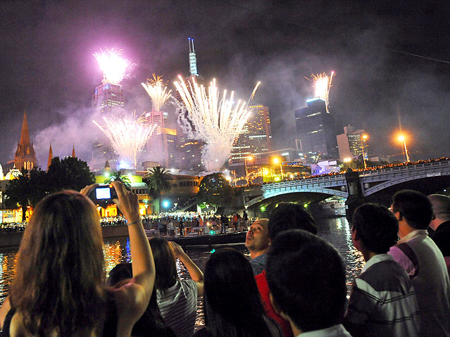 © APA/EPA/Joe Castro Silvesterfeuerwerk in Melbourne