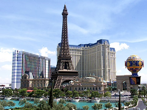 Nachgebauter Eiffelturm in Las Vegas