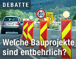 Baustelle auf Autobahn