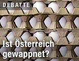 Gestapelte Eierkartons