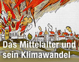 Abbildung einer Flugschrift aus dem Jahr 1555, die ein Gewitter in Altenburg (Sachsen) beschreibt