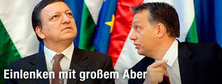 EU-Kommissionspräsident Jose Manuel Durao Barroso und Ungarns Regierungschef Viktor Orban