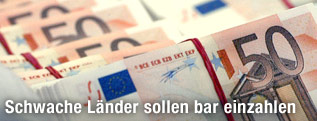 Stapel 50-Euro-Scheine