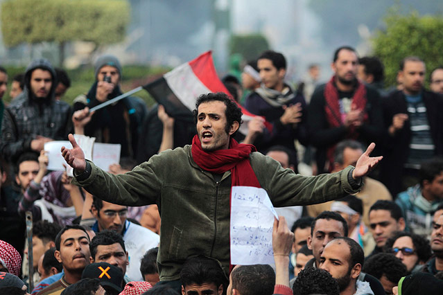 © AP/Lefteris Pitarakis Demonstranten in Kairo