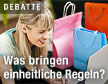 Frau vor PC