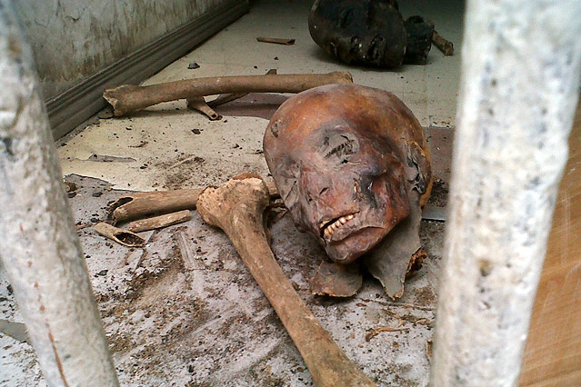 © AP Zerstörte Mumie im Ägyptischen Museums in Kairo