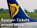 Heckflosse eines Ryanair-Flugzeuges