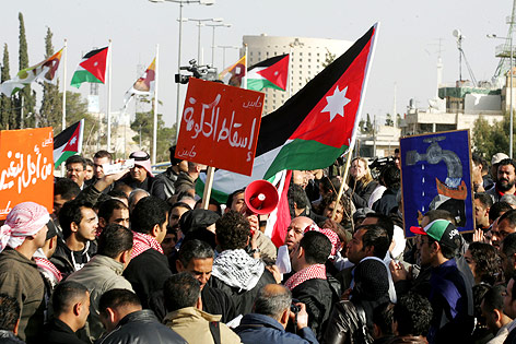 © AP/Nader Daoud Proteste in Amman, Jordanien