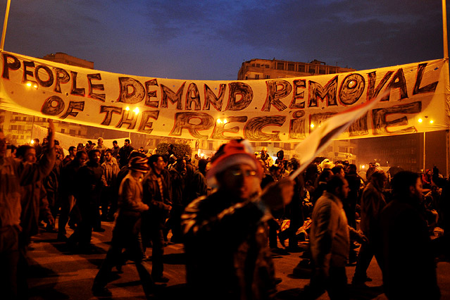 Demonstranten auf dem Tahrir-Platz in Kairo
