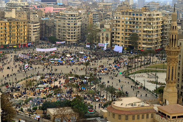 Demonstranten auf dem Tahrir-Platz in Kairo