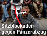 Anti-Mubarak-Demonstranten auf dem Tahrir-Platz in Kairo