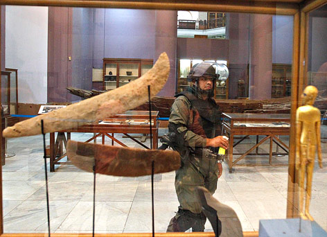 Soldat im ägyptischen Museum