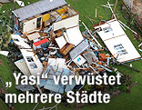 Ein vom Zyklon zerstörtes Haus