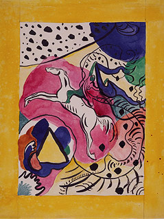 © Städtische Galerie München/VBK Wien, 2011 Wassily Kandinsky, "Entwurf für den Umschlag des Almanach", 1911