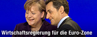 Angela Merkel (deutsche Bundeskanzlerin) und Nicolas Sarkozy (franz&ouml;sischer Pr&auml;sident)