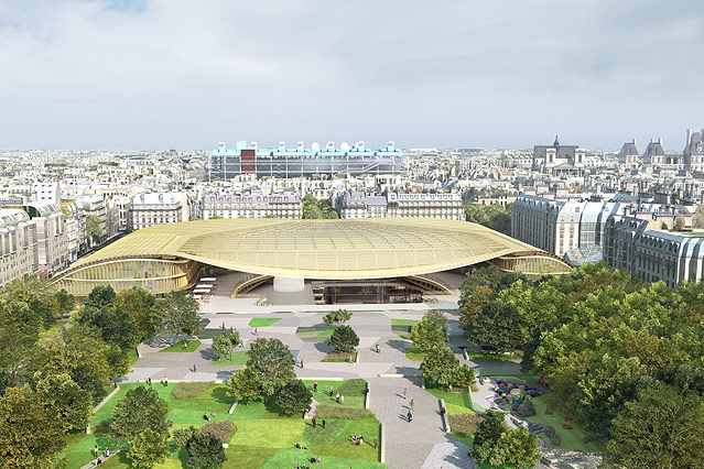 © Patrick Berger at Jacques Anziutti architectes/L'autre Image Computergrafik Les Halles in Paris