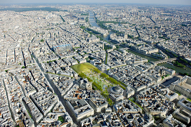 © Patrick Berger at Jacques Anziutti architectes/L'autre Image Computergrafik Les Halles in Paris