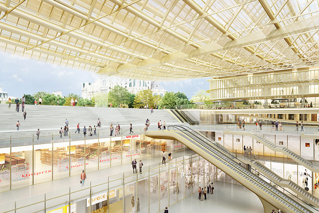 © Patrick Berger at Jacques Anziutti architectes/L'autre Image Computergrafik Les Halles in Paris