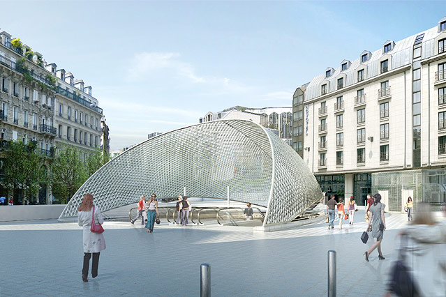 © Patrick Berger at Jacques Anziutti architectes/RATP/L'autre Image Computergrafik Les Halles in Paris