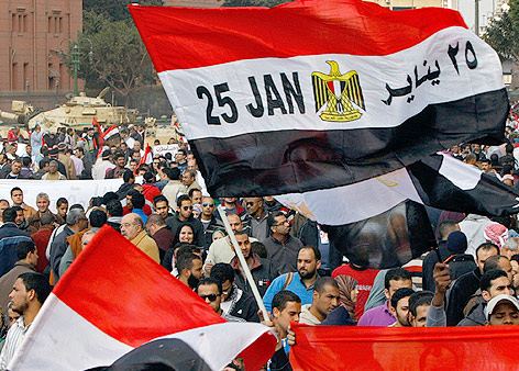 Demonstranten in Kairo