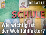 Bild auf Schulmauer