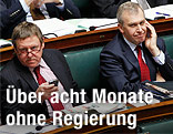 Yves Leterme (Premierminister Belgiens) und Siegfried Bracke (Neu-Flämische Allianz)