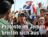 Protestierende Studenten in Sanaa