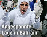 Demonstrantin in Manama, Bahrain
