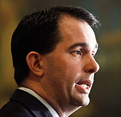 © AP/Andy Manis Gouverneur Scott Walker