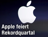 Apple-Logo an einer Wand