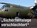 Hercules C130 Transportflugzeug des Oesterreichischen Bundesheers
