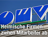Firmenschild von "OMV"