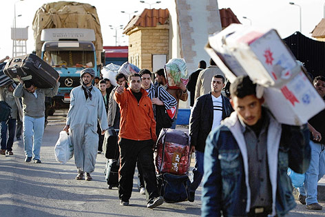 © AP/Hussein Malla Flüchtlinge an lybisch-ägyptischer Grenze