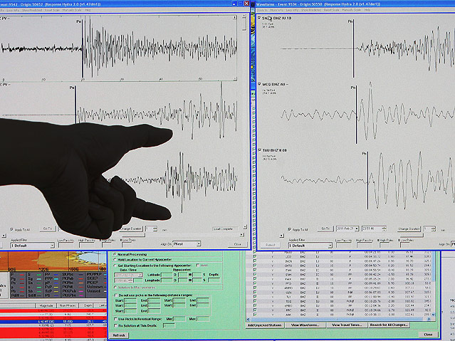 © APA/EPA/Pam Johnson Seismographische Aufzeichnungen des Erdbebens