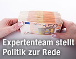 Bündel mit 50-Euro-Scheinen