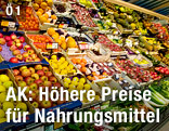 Obststand in einem Supermarkt
