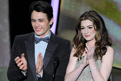 Moderatoren der 83.Oscar-Verleihung Anne Hathaway und James Franco