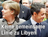 Die deutsche Kanzlerin Merkel und Frankreichs Präsident Sarkozy