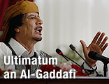 Der libyische Staatsführer Muammar Al-Gaddafi