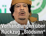 Der libyische Staatsführer Muammar Al-Gaddafi