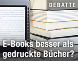 E-Book vor Büchern