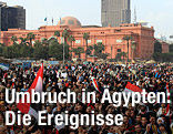 Menschen am Tahrir-Platz