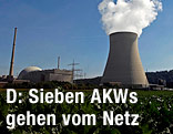 Frankreichs Präsident Nicholas Sarkozy besucht 2009 das sich im Bau befindliche Atomkraftwerk in Flamanville