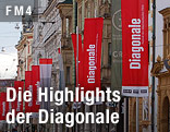 "Diagonale"-Fahne in Graz