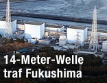Aufnahme des Atomkraftwerks Fukushima vor den Reaktorexplosionen